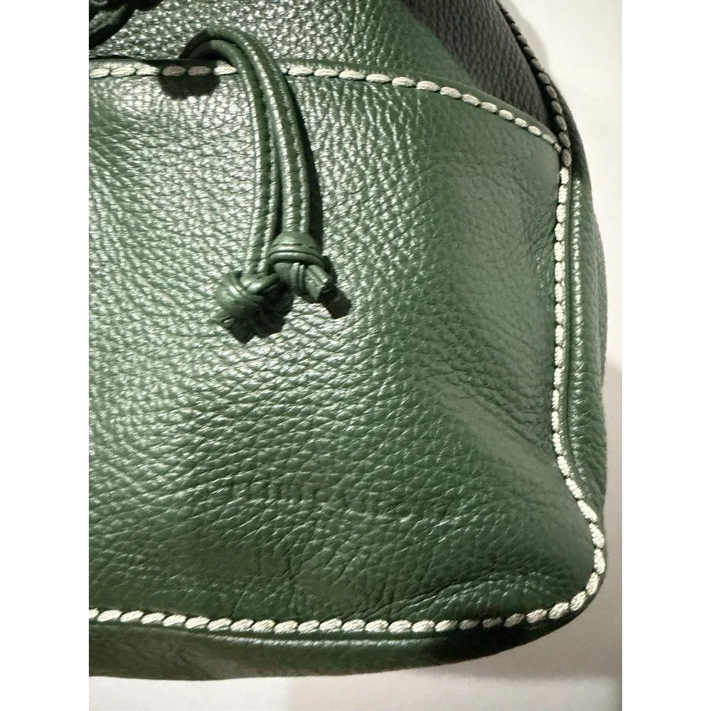 PLINIO‎ VISONA ITALY GREEN SATCHEL GENUINE LEATHER OVERSIZED HANDBAG F